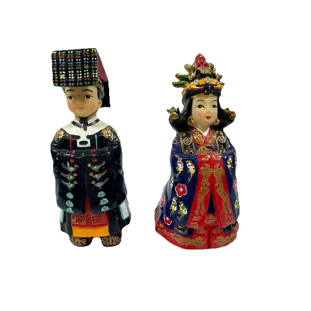 Korean Imperial Traditional Dress Emporer Empress Figures Koryo/Joseon Dynasty